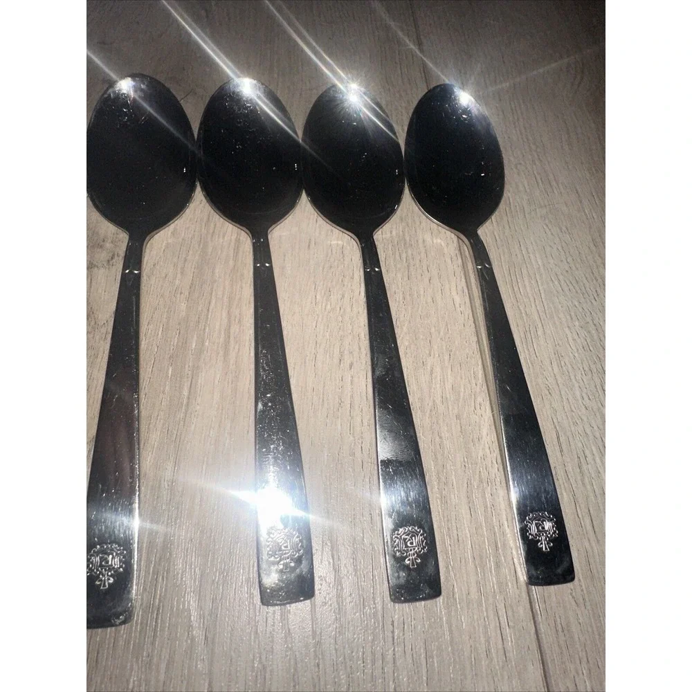 6 PCs Oneida USA Stainless Silverware‎ OHS293 Oval Place Soup Spoons